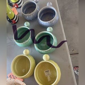 Anthropologie Muriel Stoneware Bowls Dishes Cottagecore Coastal Sets Of 2 NWT